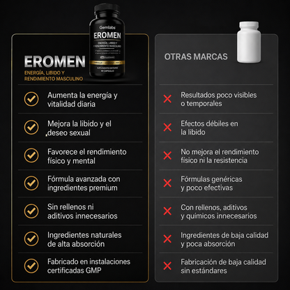 EROMEN |Testosterona natural y soporte para el rendimiento masculino